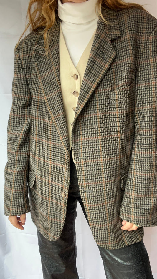 Wool Checked Blazer