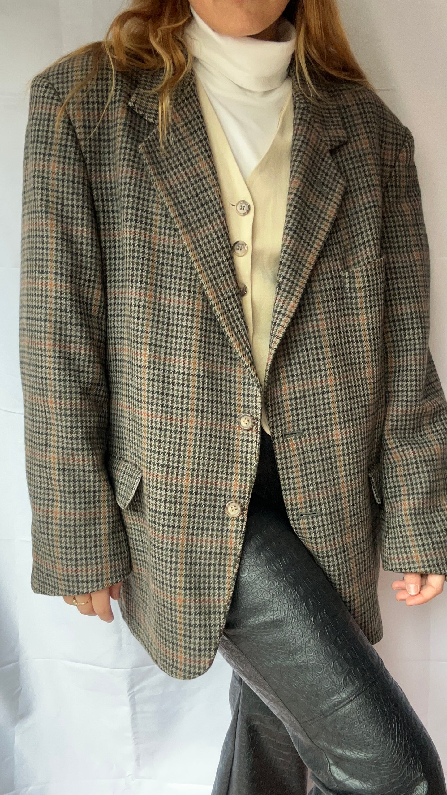 Wool Checked Blazer