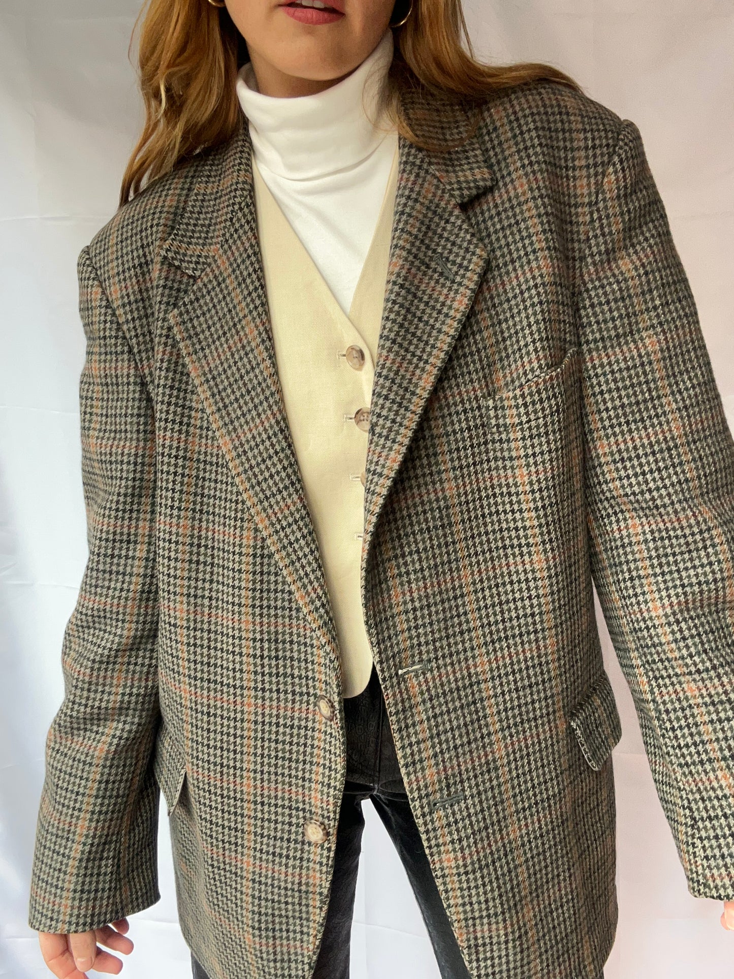 Wool Checked Blazer