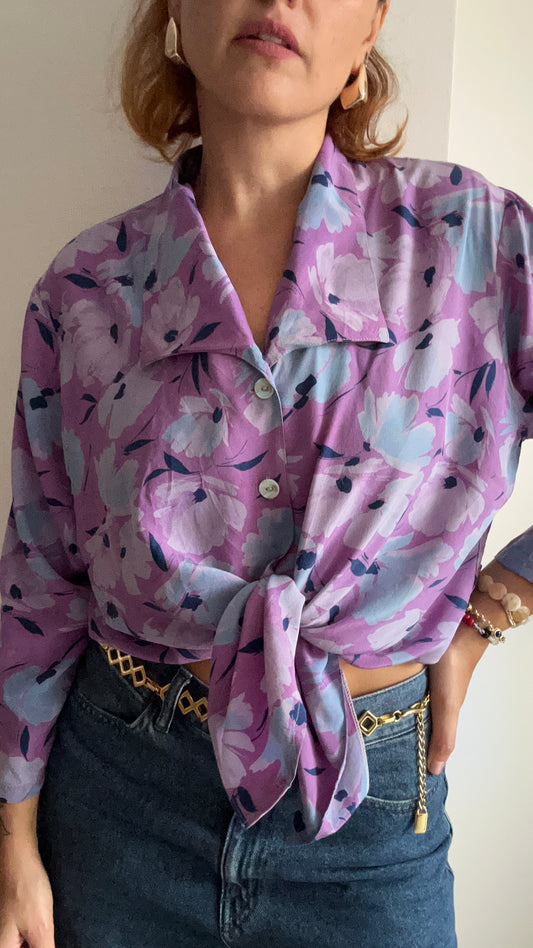 Floral Purple Blouse
