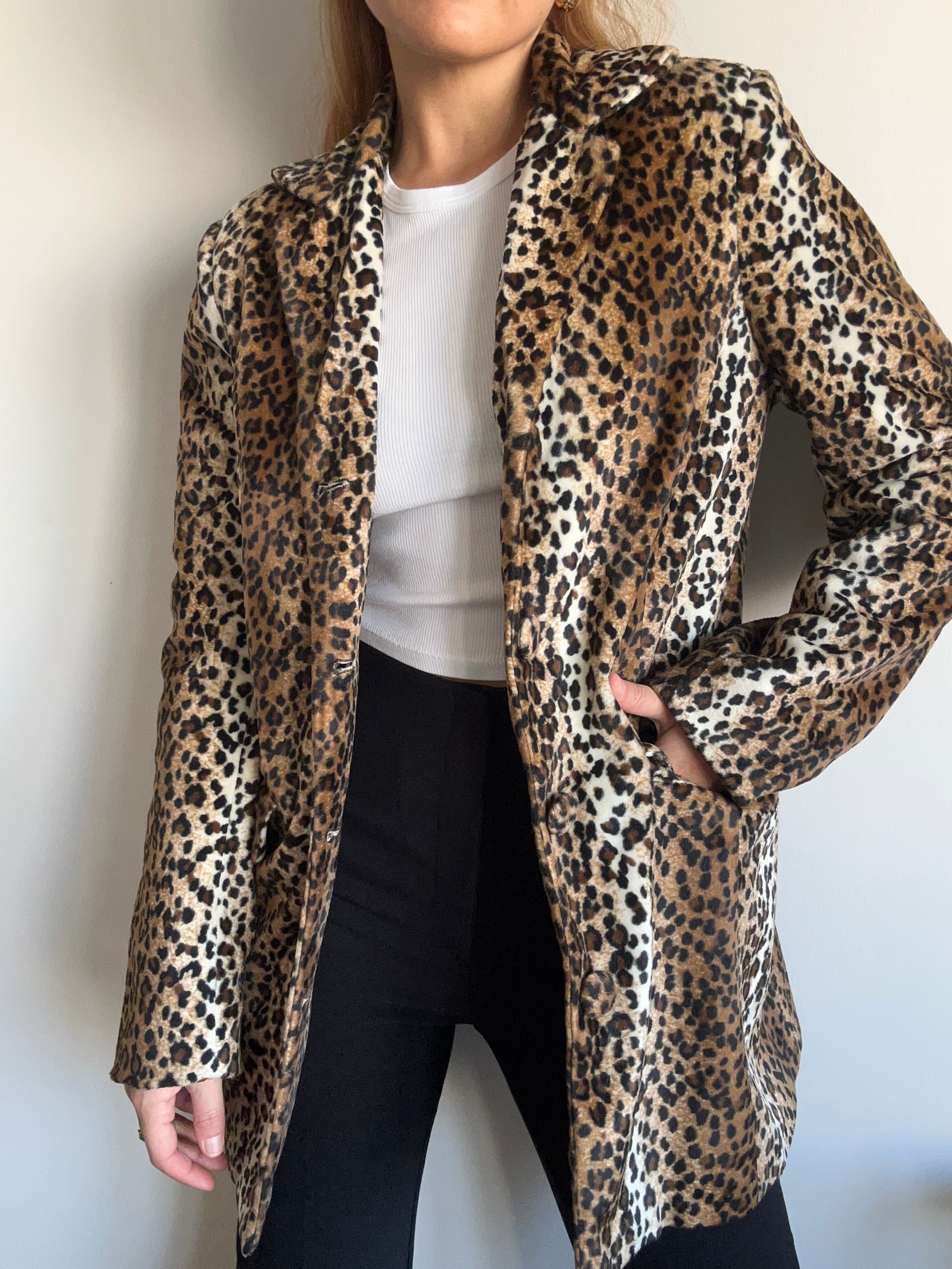 Leopard sale velvet jacket