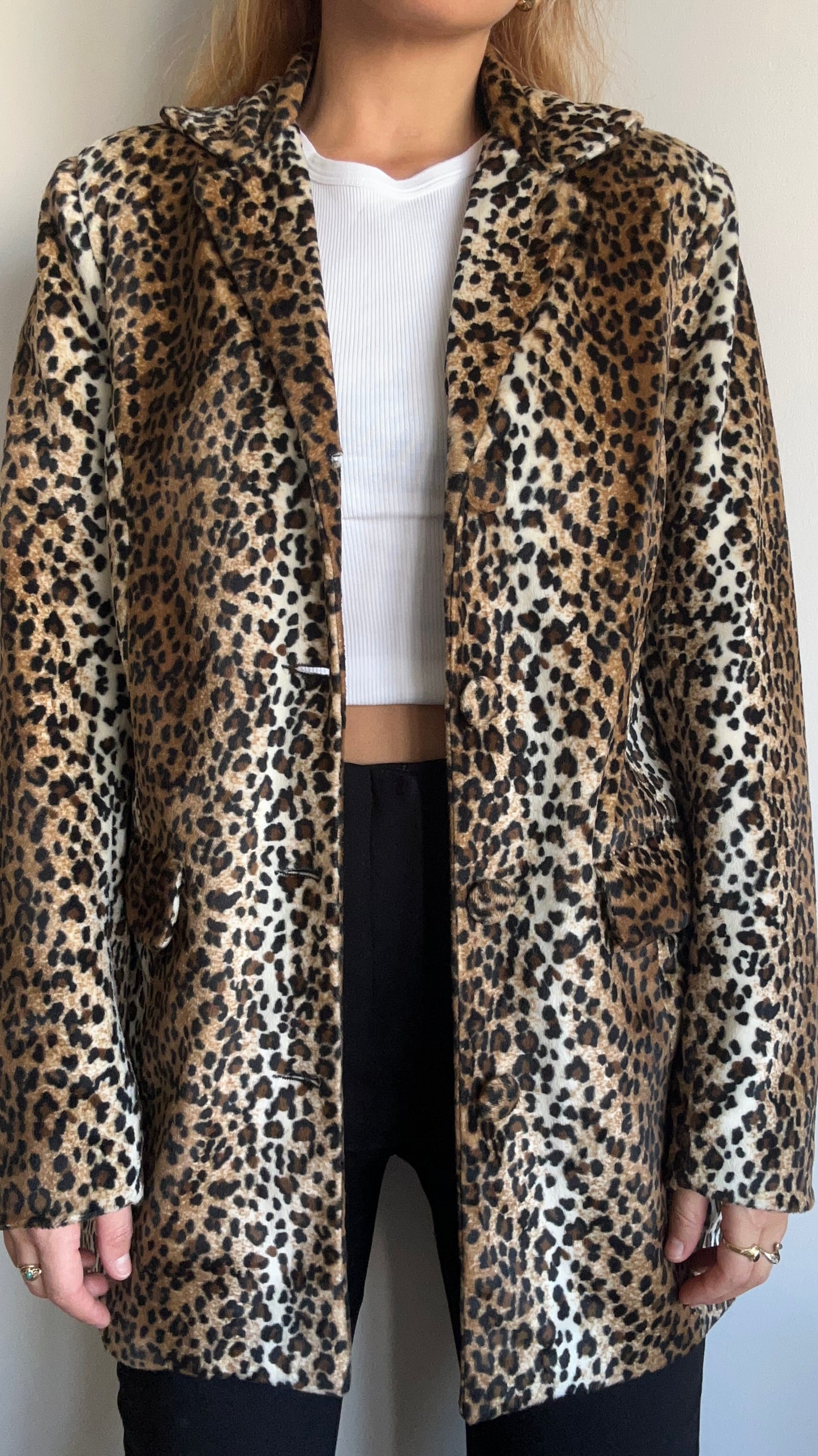 Leopard Print Velvet Jacket