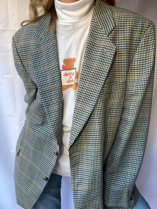 Wool Checked Blazer