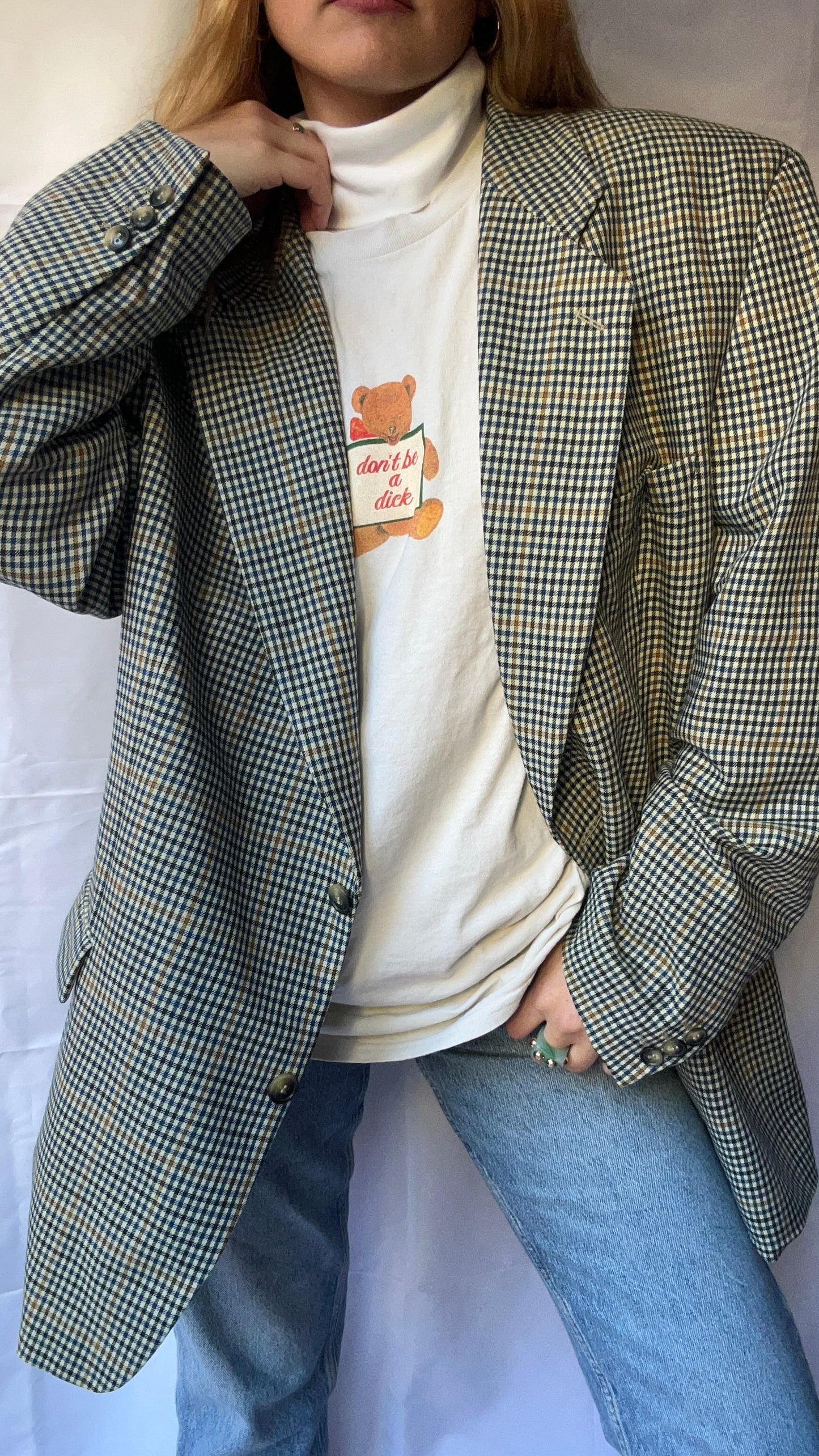 Wool Checked Blazer