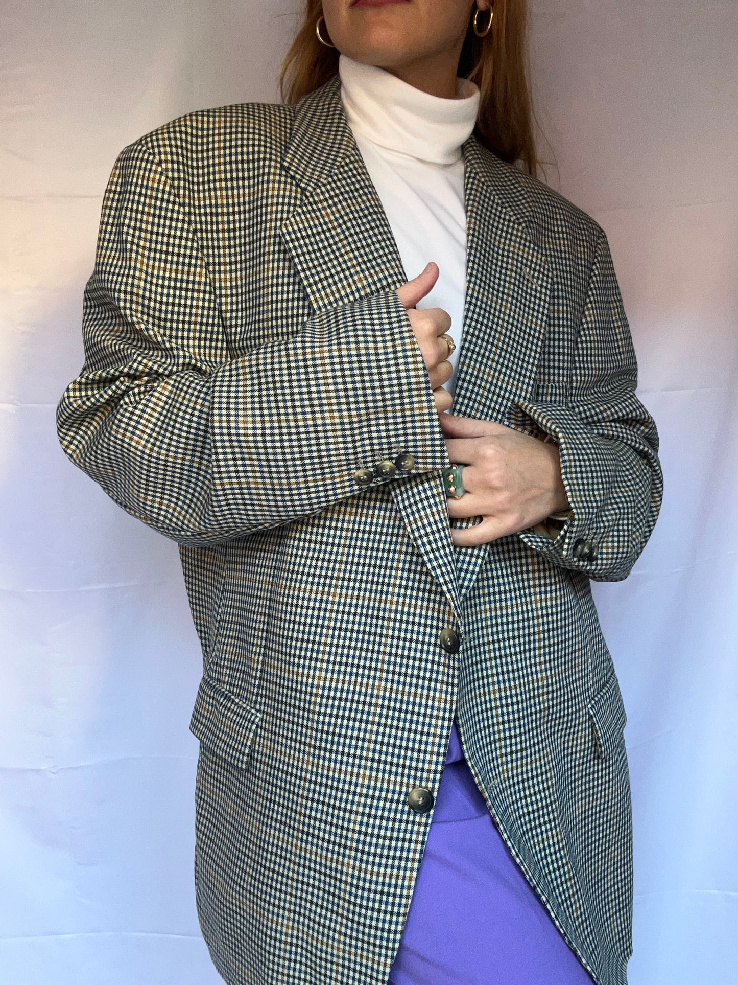 Wool Checked Blazer