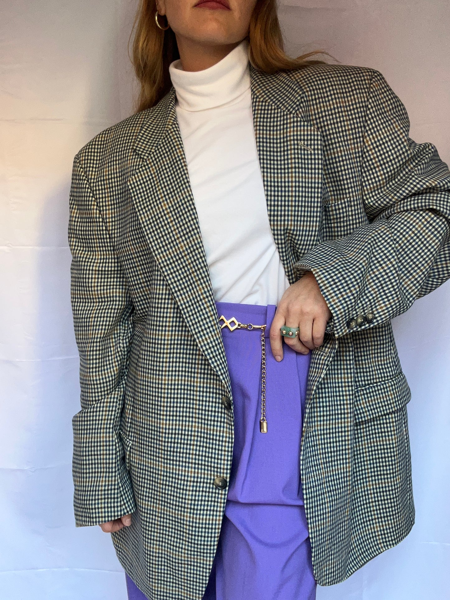 Wool Checked Blazer