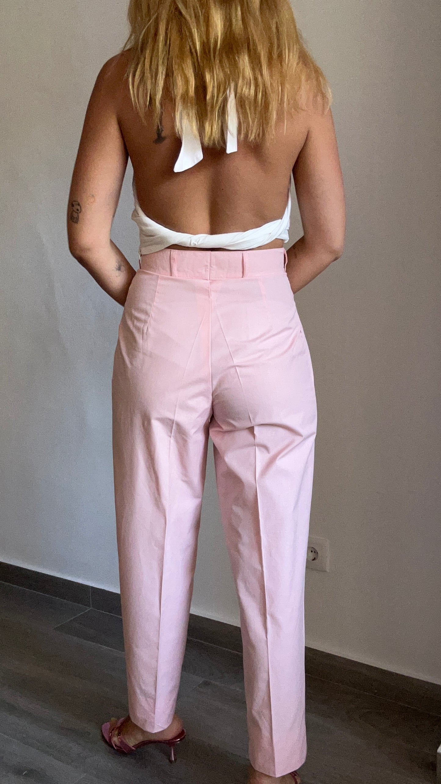 Pink High Waist Trousers