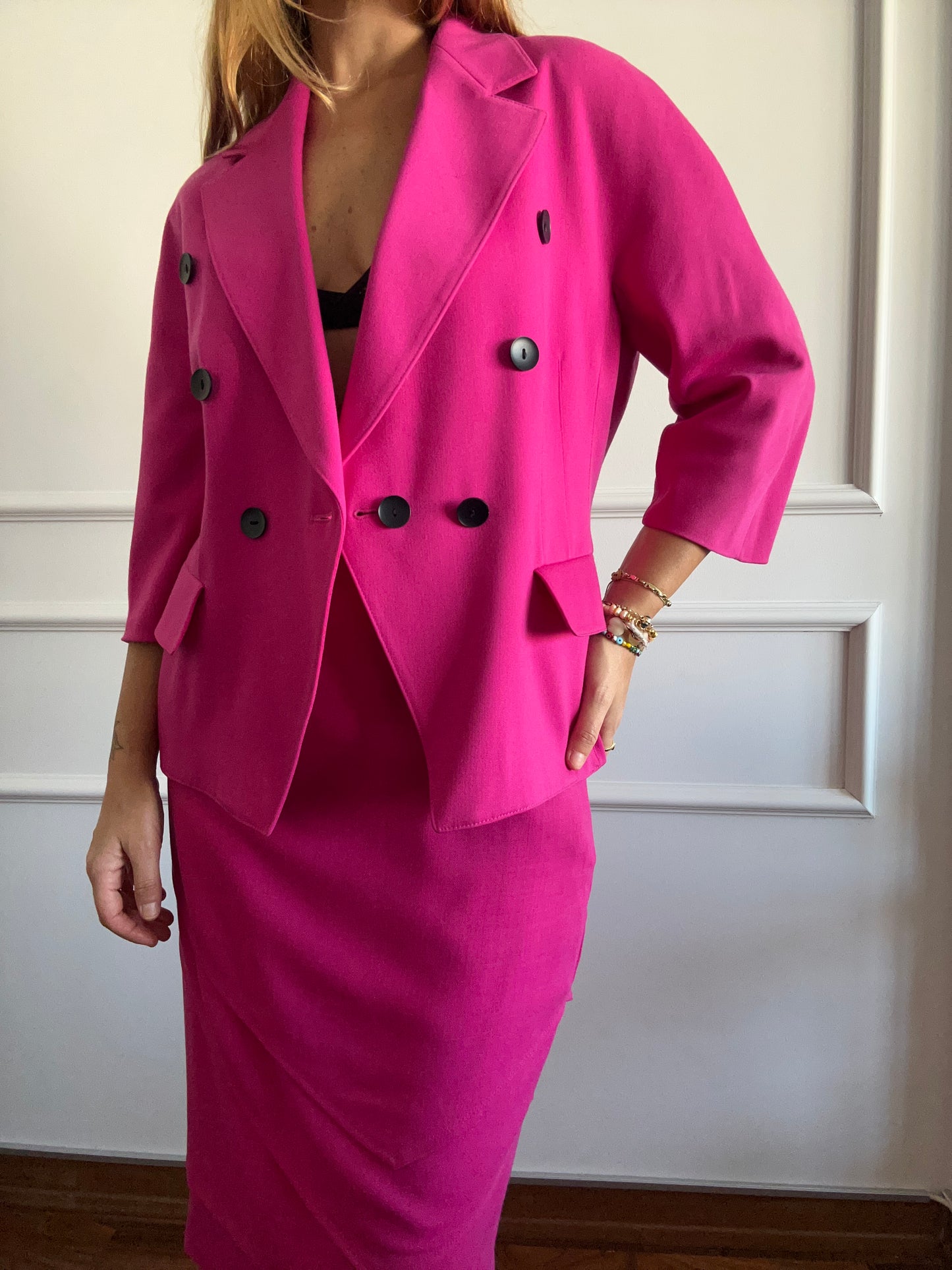 Escada Wool Pink Suit