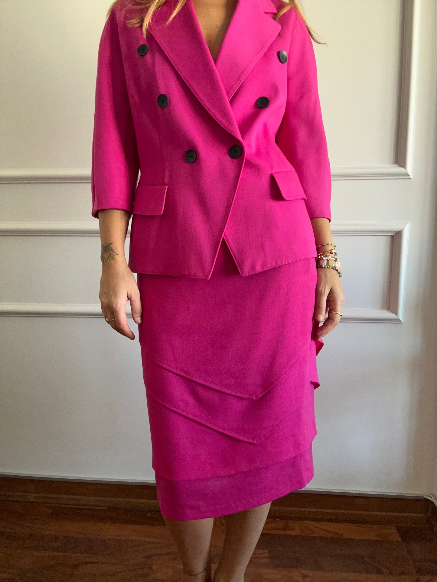 Escada Wool Pink Suit