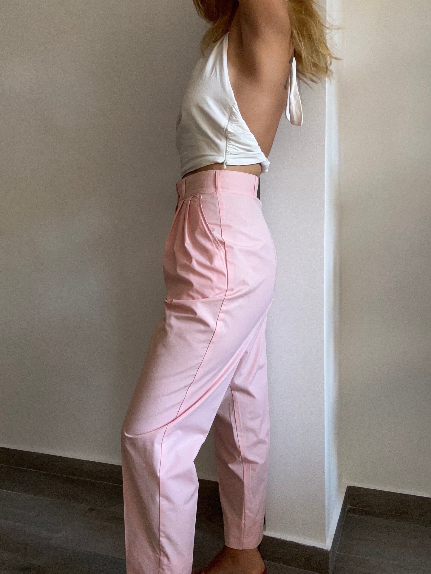 Pink High Waist Trousers