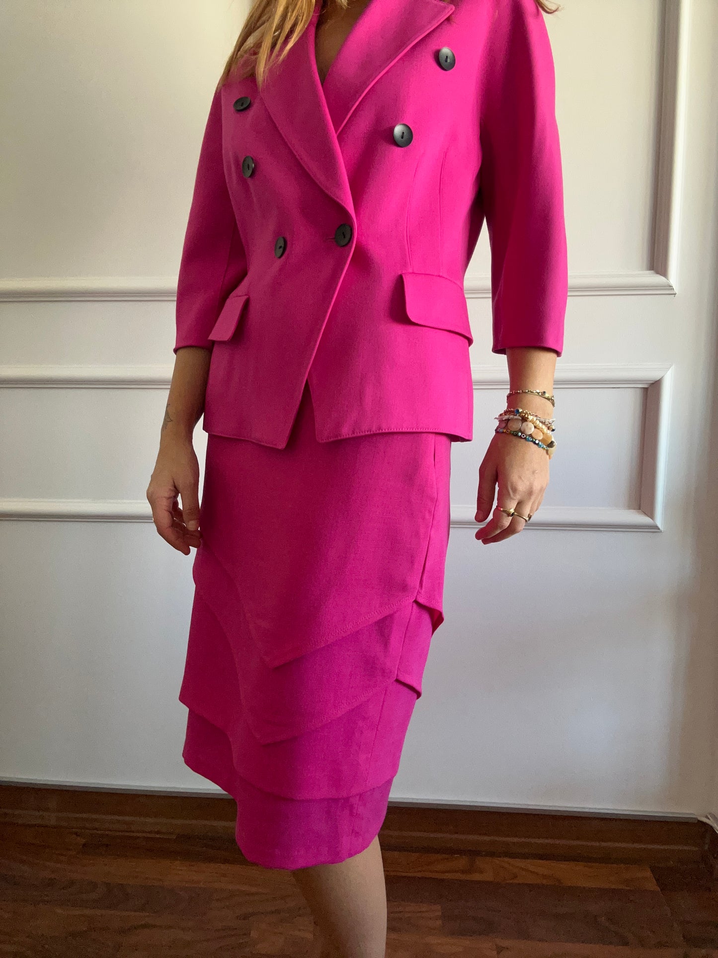 Escada Wool Pink Suit