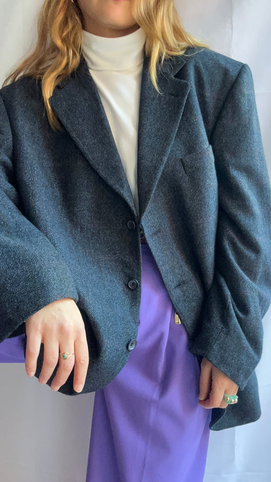 Navy Wool Blazer